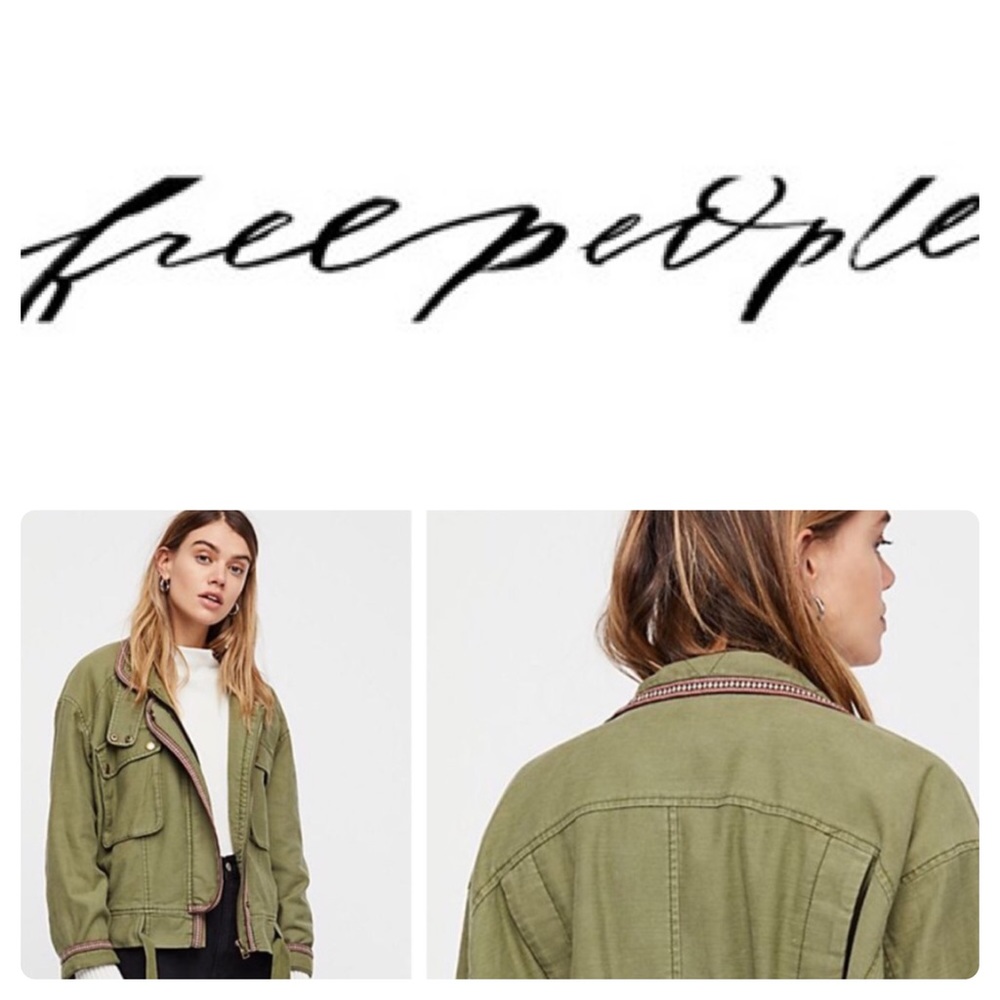 FREE PEOPLE army green jacket